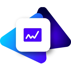 Icon showing a chart increasing upwards and to the right