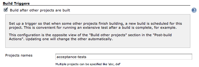 Jenkins Build Triggers: Build after others solution