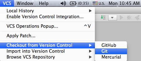 IntelliJ IDEA as eclipse user git menu