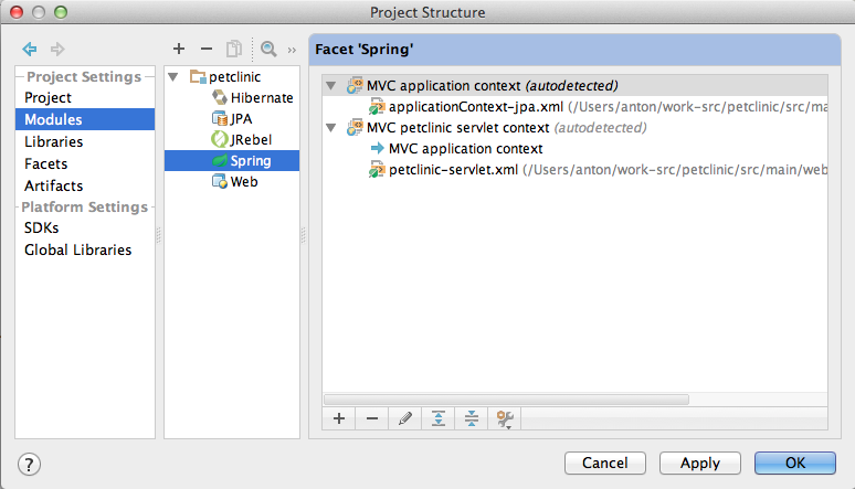 IntelliJ IDEA as eclipse user facets