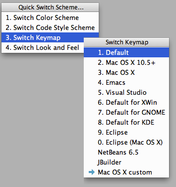 IntelliJ IDEA as eclipse user keymap switch