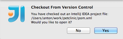 IntelliJ IDEA as eclipse user confirm import after checkout