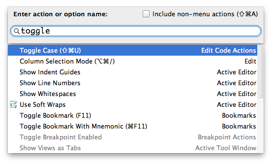 IntelliJ IDEA as eclipse user search action