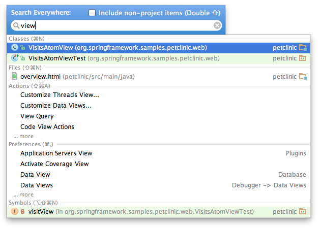 IntelliJ IDEA as eclipse user search everywhere