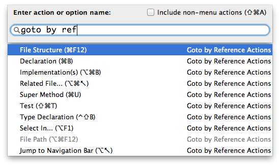 IntelliJ IDEA as eclipse user goto by reference actions
