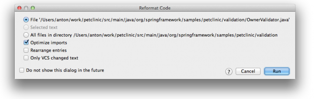 IntelliJ IDEA as eclipse user reformat code