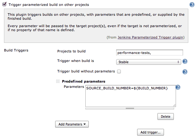 Jenkins Trigger Parameterized Build