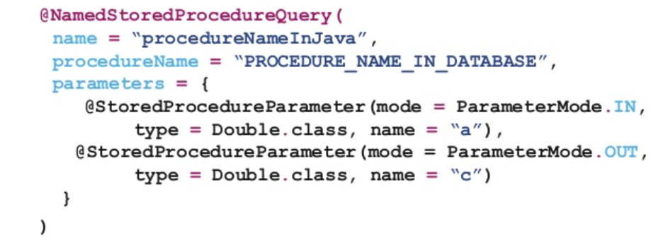 Using Stored Procedures in JPA